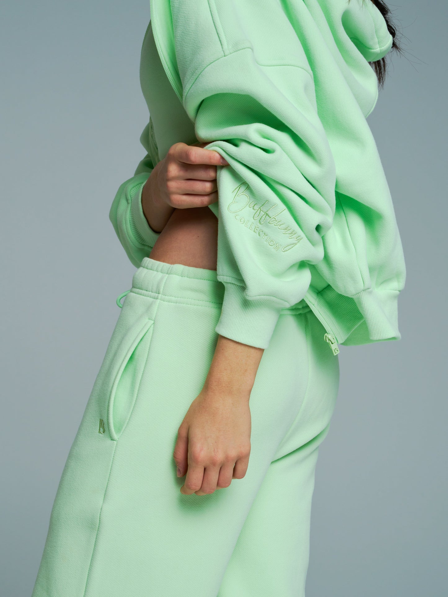 Plush Fleece Straight Leg Sweat Pant - Honeydew