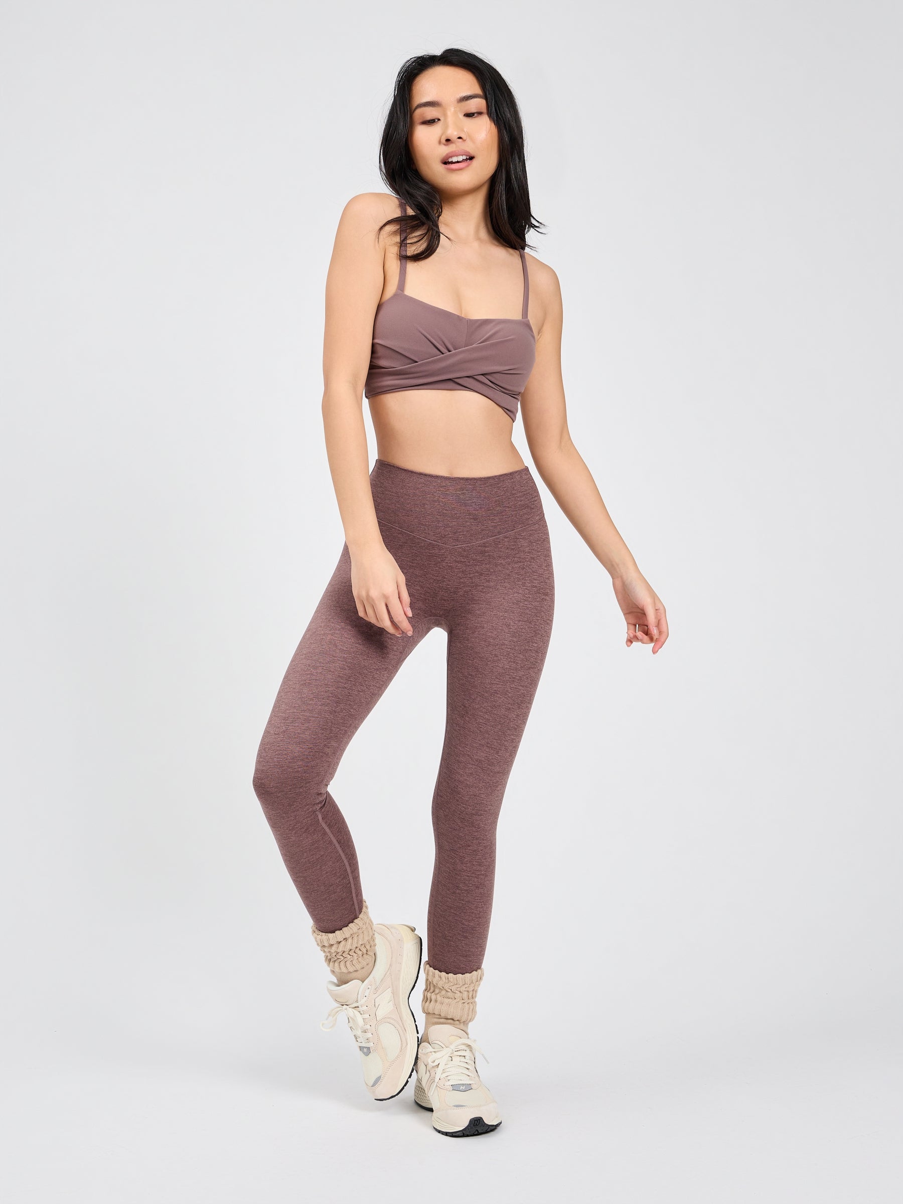 Ivy Wrap Sports Bra - Mocha Berry