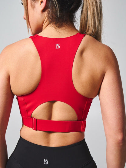 Wicked Zip Sports Bra - Lipstick Red