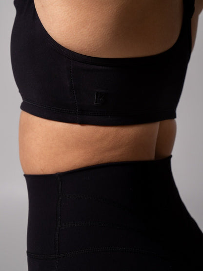 Reversible Sports Bra - Onyx Black and White