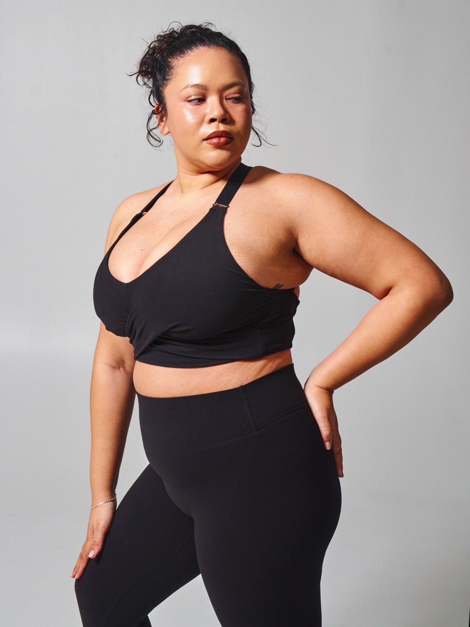 Candy Wrap Sports Bra - Onyx Black