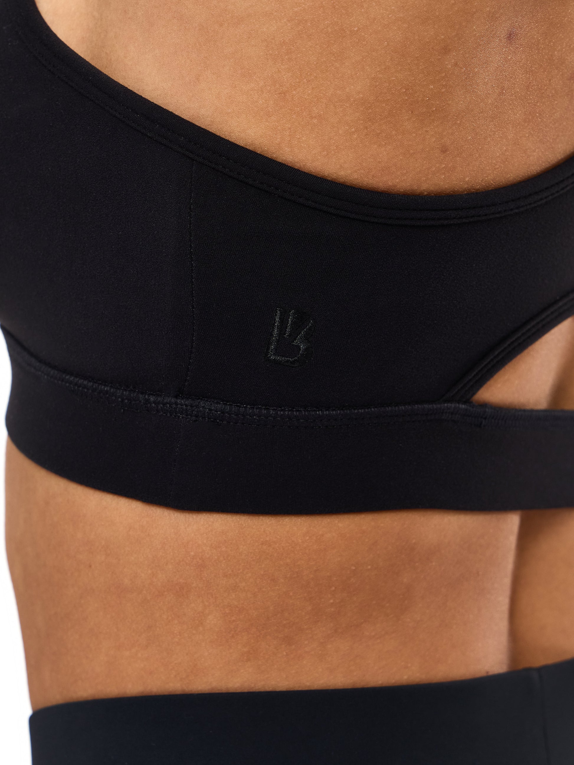 Reversible RacerBack Sports Bra - Onyx Black and White