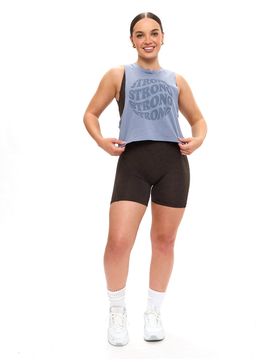 Globe Crop Tank - Sterling