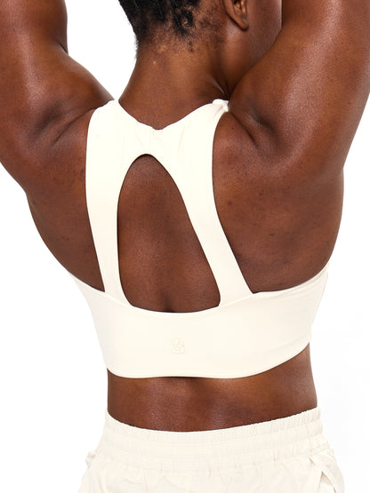 Nubre Notch Sports Bra - Oat Milk