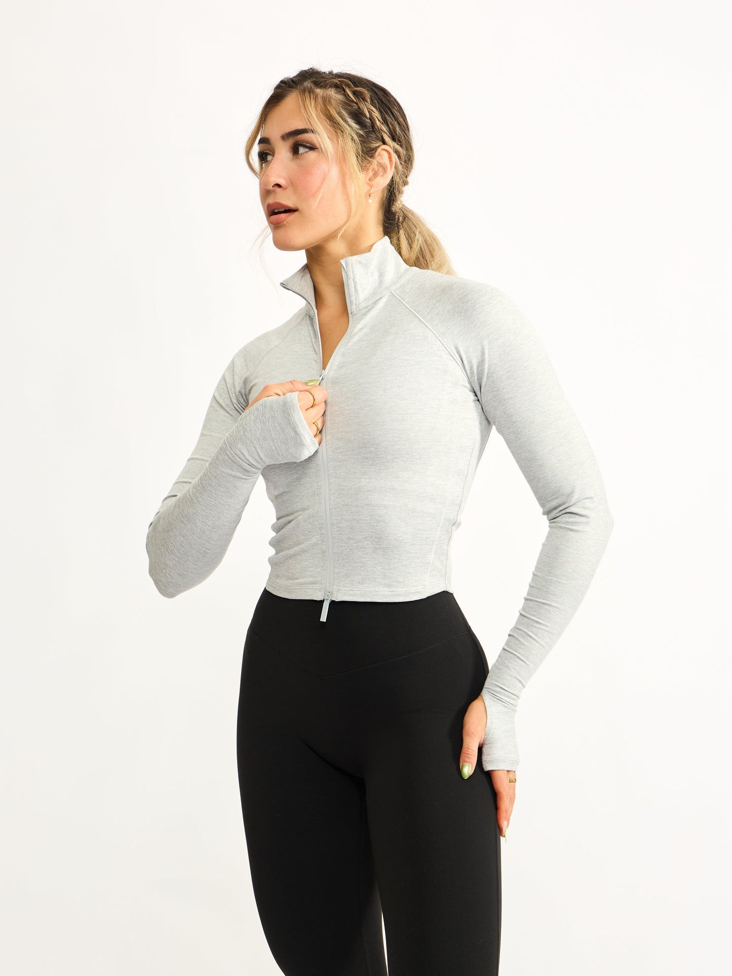 Dream Heather Zip Jacket - Heather Grey