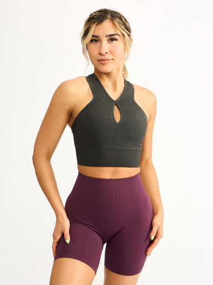 Sphynx Seamless Sports Bra - Charcoal