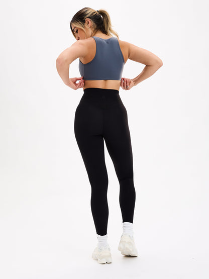 Twisted Curve Sports Bra - Barista Blue