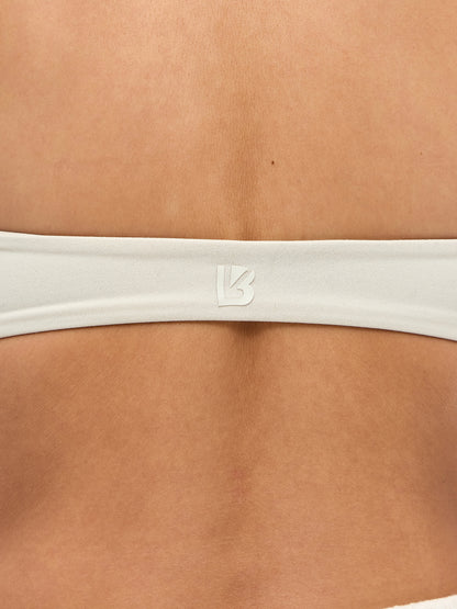 Twisted Halter Sports Bra - Bone