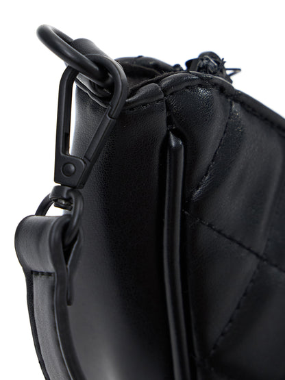 Quilted Crossbody Purse - Onyx Black