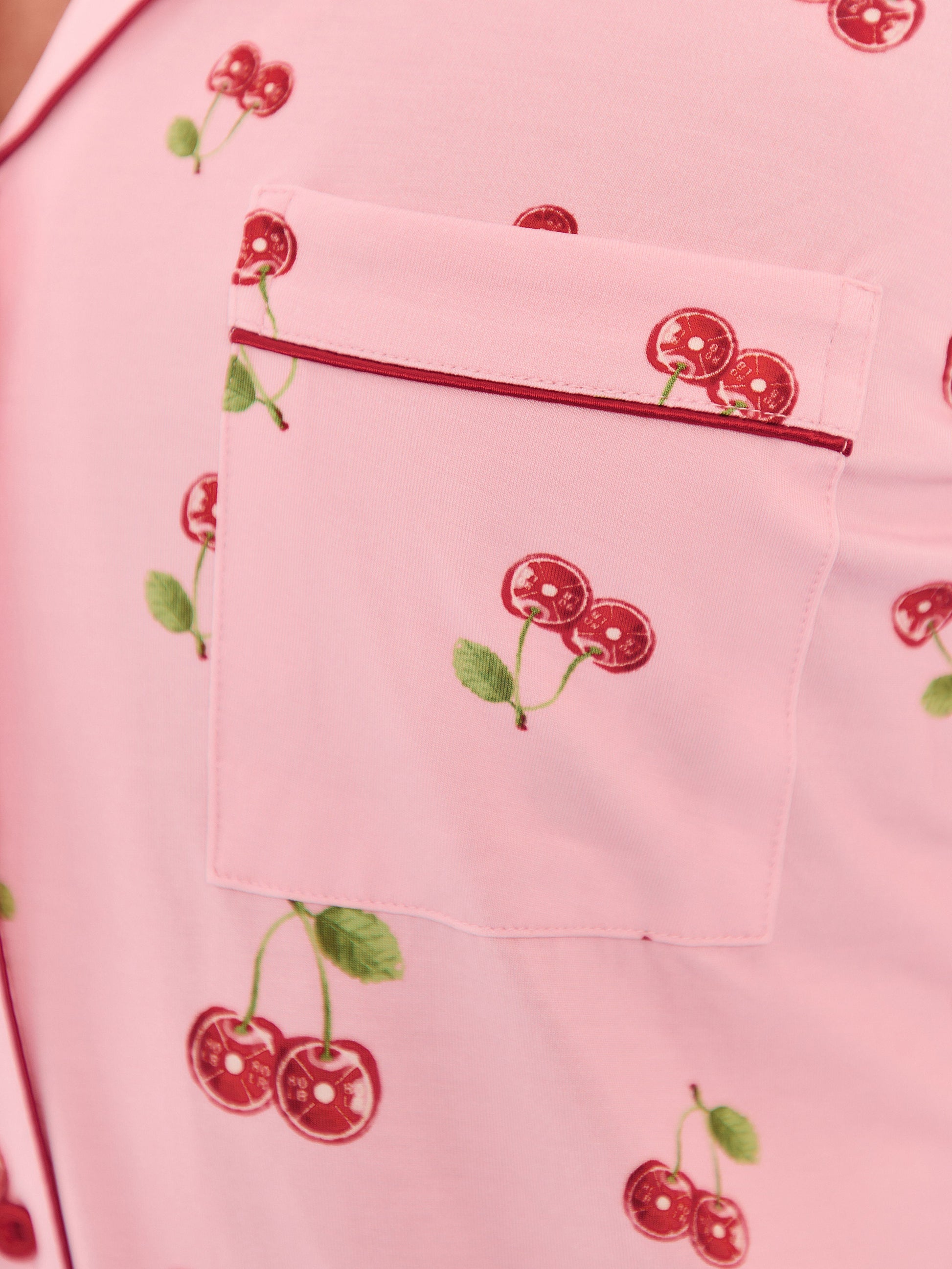 Pajama Pants Set - Cherry Print