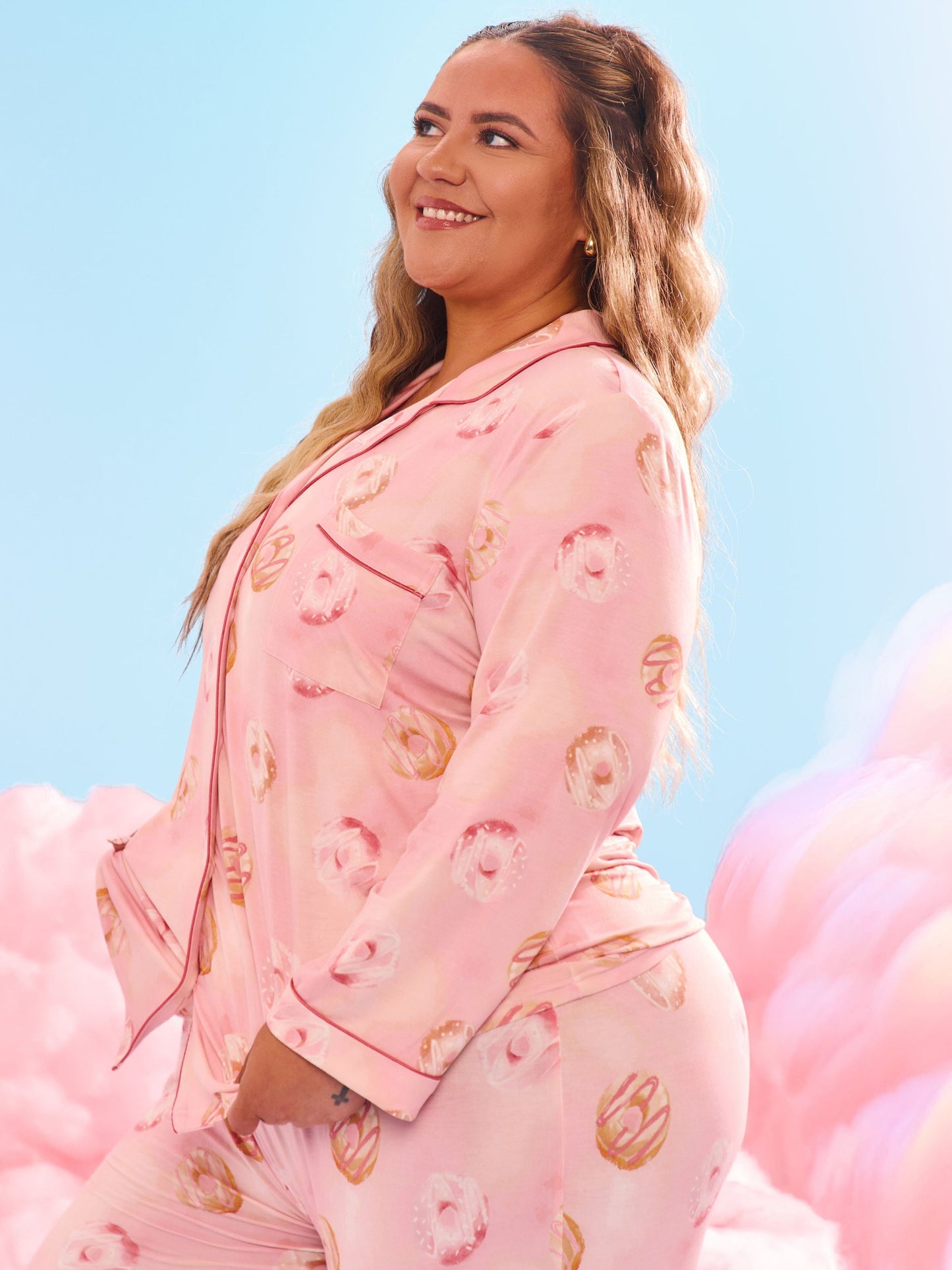 Pajama Pants Set - Donut Print