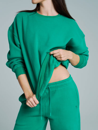 Plush Fleece Crew Pullover - Lucky Charm