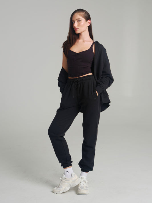 Threads Zip Hoodie - Onyx Black