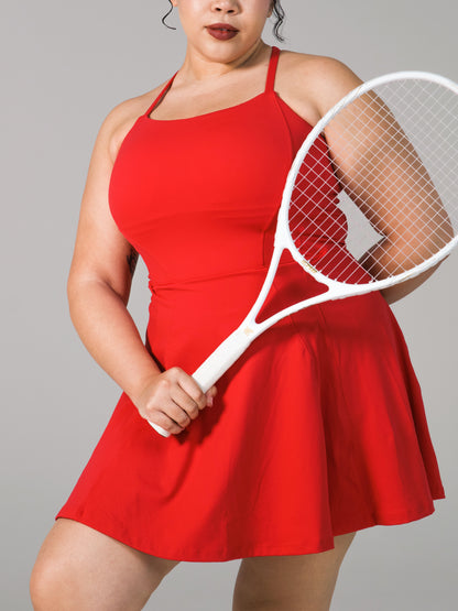 Bend and Snap Dress - Lipstick Red