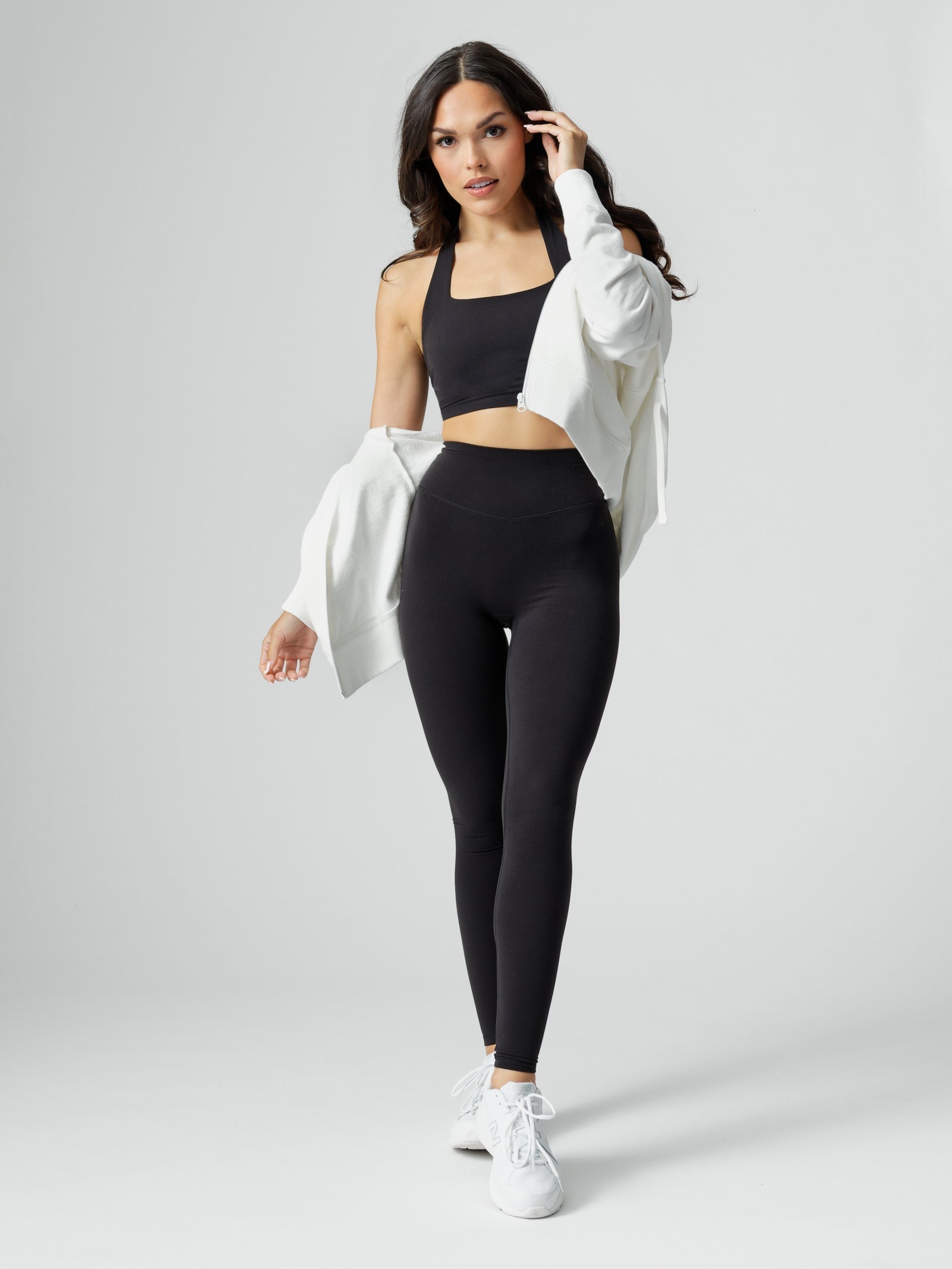 Revolution Halter Crop - Onyx Black